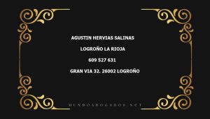 abogado Agustin Hervias Salinas en la localidad de Logroño