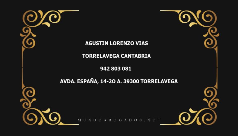 abogado Agustin Lorenzo Vias en la localidad de Torrelavega