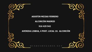 abogado Agustin Mejias Ferrero en la localidad de Alcorcón