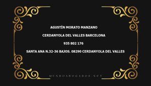 abogado Agustín Morato Manzano en la localidad de Cerdanyola del Valles