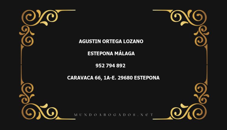 abogado Agustin Ortega Lozano en la localidad de Estepona