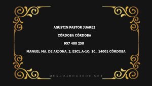 abogado Agustin Pastor Juarez en la localidad de Córdoba