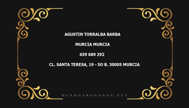 abogado Agustin Torralba Barba en la localidad de Murcia