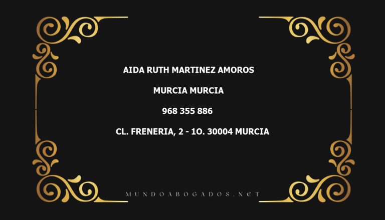 abogado Aida Ruth Martinez Amoros en la localidad de Murcia