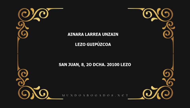 abogado Ainara Larrea Unzain en la localidad de Lezo