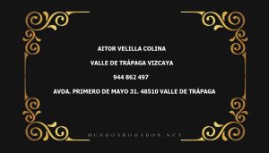 abogado Aitor Velilla Colina en la localidad de Valle de Trápaga