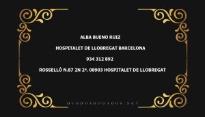 abogado Alba Bueno Ruiz en la localidad de Hospitalet de Llobregat