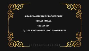 abogado Alba De La Liberac De Paz Gonzalez en la localidad de Huelva