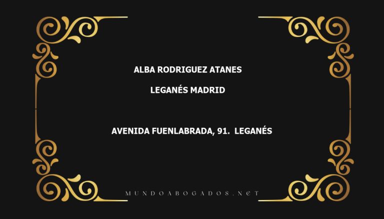 abogado Alba Rodriguez Atanes en la localidad de Leganés