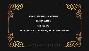 abogado Albert Aiguabella Guilera en la localidad de Lleida