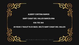 abogado Albert Cortina Ramos en la localidad de Sant Cugat del Valles