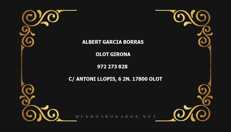 abogado Albert Garcia Borras en la localidad de Olot