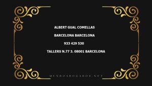 abogado Albert Gual Comellas en la localidad de Barcelona