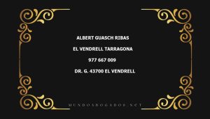 abogado Albert Guasch Ribas en la localidad de El Vendrell