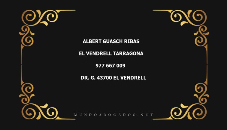 abogado Albert Guasch Ribas en la localidad de El Vendrell