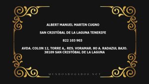 abogado Albert Manuel Martin Cugno en la localidad de San Cristóbal de La Laguna