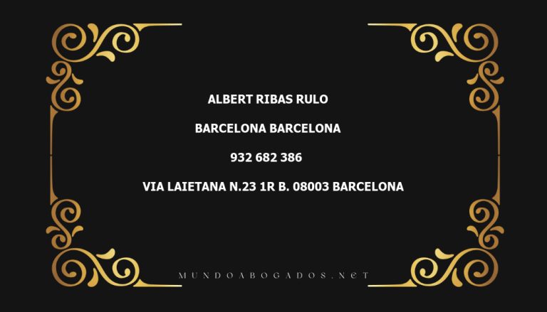 abogado Albert Ribas Rulo en la localidad de Barcelona