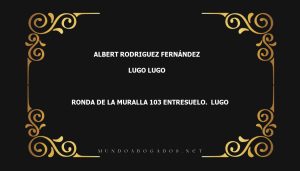 abogado Albert Rodriguez Fernández en la localidad de Lugo