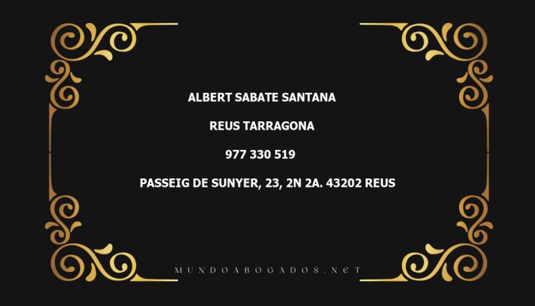 abogado Albert Sabate Santana en la localidad de Reus