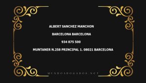 abogado Albert Sanchez Manchon en la localidad de Barcelona