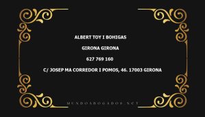 abogado Albert Toy I Bohigas en la localidad de Girona