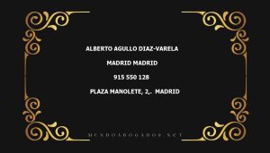 abogado Alberto Agullo Diaz-Varela en la localidad de Madrid