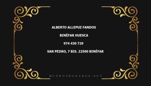 abogado Alberto Allepuz Fandos en la localidad de Binéfar