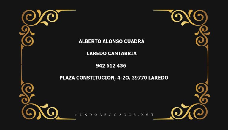 abogado Alberto Alonso Cuadra en la localidad de Laredo