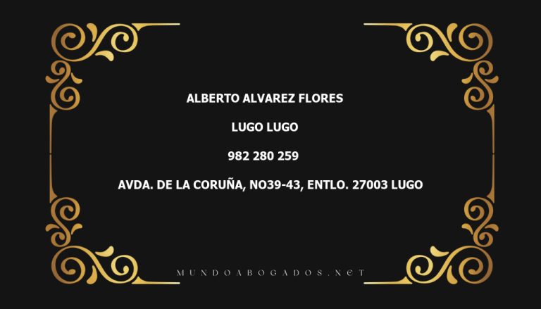 abogado Alberto Alvarez Flores en la localidad de Lugo