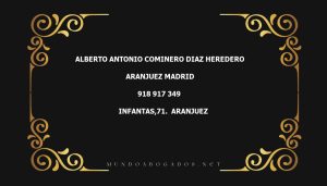 abogado Alberto Antonio Cominero Diaz Heredero en la localidad de Aranjuez