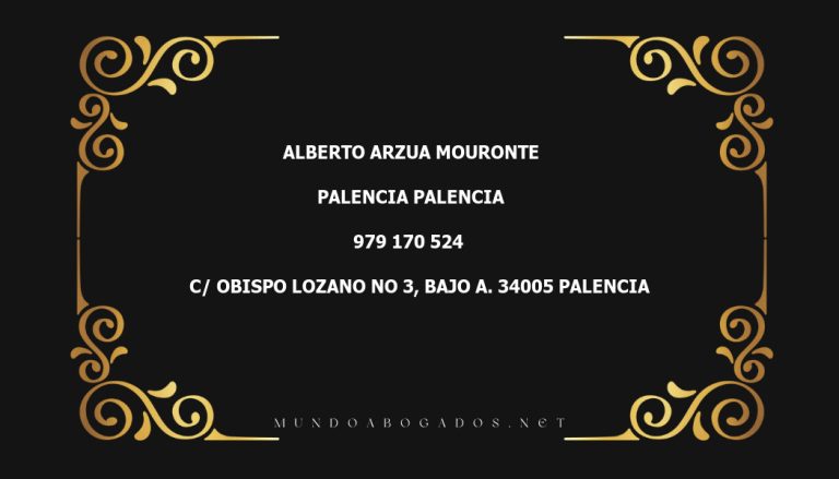 abogado Alberto Arzua Mouronte en la localidad de Palencia