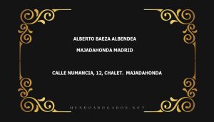 abogado Alberto Baeza Albendea en la localidad de Majadahonda