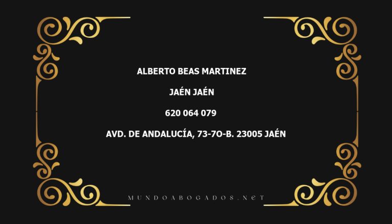 abogado Alberto Beas Martinez en la localidad de Jaén