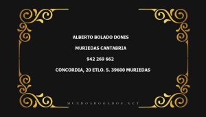 abogado Alberto Bolado Donis en la localidad de Muriedas