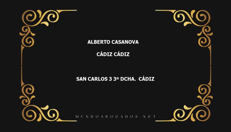 abogado Alberto Casanova en la localidad de Cádiz