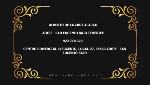 abogado Alberto De La Cruz Alarco en la localidad de Adeje - San Eugenio Bajo