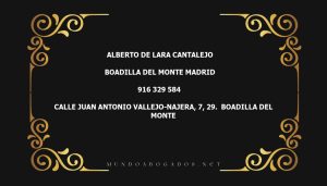 abogado Alberto De Lara Cantalejo en la localidad de Boadilla del Monte