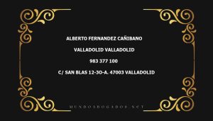 abogado Alberto Fernandez Cañibano en la localidad de Valladolid