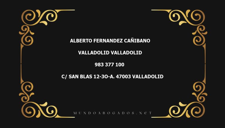 abogado Alberto Fernandez Cañibano en la localidad de Valladolid