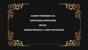 abogado Alberto Fernández Gil en la localidad de Pontevedra