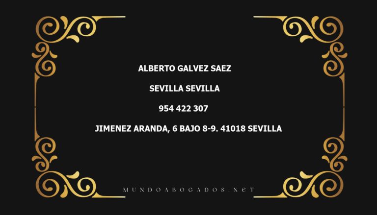 abogado Alberto Galvez Saez en la localidad de Sevilla