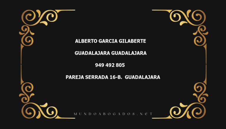 abogado Alberto Garcia Gilaberte en la localidad de Guadalajara