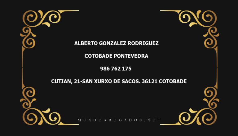 abogado Alberto Gonzalez Rodriguez en la localidad de Cotobade