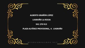 abogado Alberto Grañón López en la localidad de Logroño