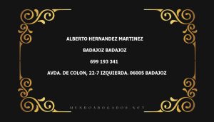 abogado Alberto Hernandez Martinez en la localidad de Badajoz