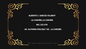 abogado Alberto J. García Vilaboy en la localidad de La Coruña