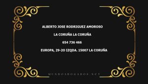 abogado Alberto Jose Rodriguez Amoroso en la localidad de La Coruña