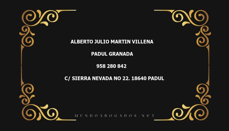 abogado Alberto Julio Martin Villena en la localidad de Padul