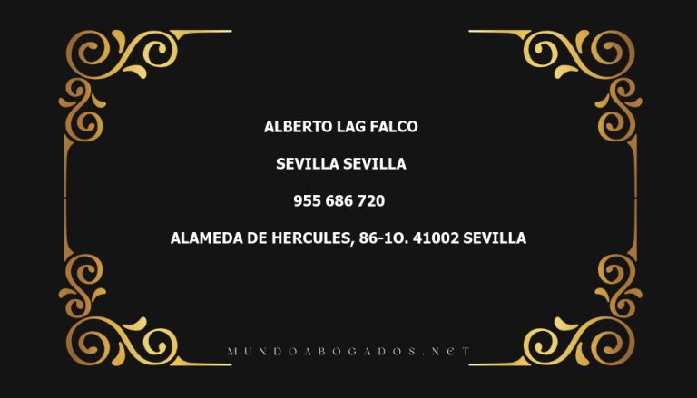 abogado Alberto Lag Falco en la localidad de Sevilla