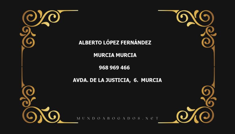 abogado Alberto López Fernández en la localidad de Murcia